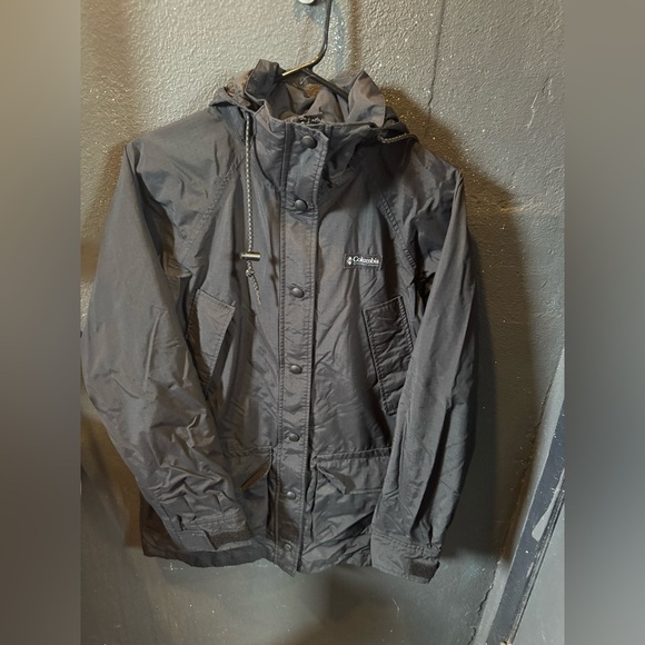 Columbia Black Parka Raincoat Lightweight Waterproof Design - Picture 1 of 7